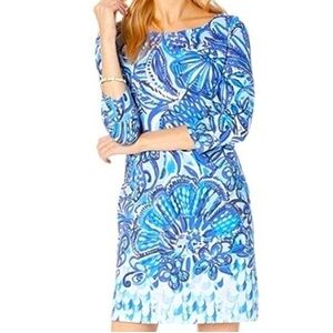 Lilly Pulitzer Hollee Dress Iris Blue Zanzibar Zoo Floral Size Large